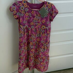 NWT GARNET HILL kids 100% organic cotton pink floral dress size XL spring summer